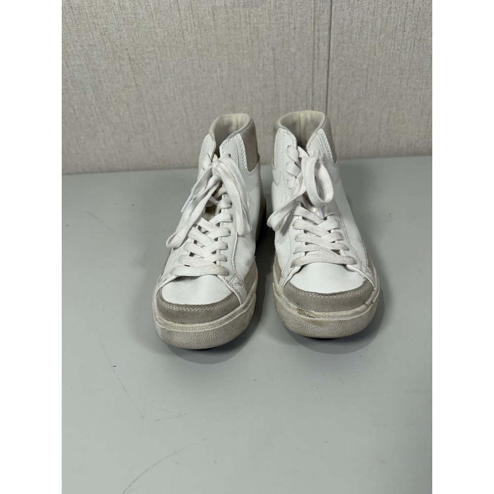Women's Casual High Top Sneakers with Memory Foam Color White Size 6.5 - Picture 3 of 8